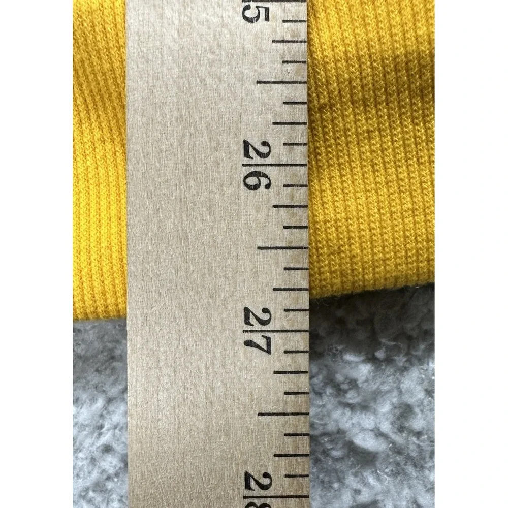 FILA Yellow Sweatshirt‎ Hoodie Kangaroo Pocket Logo Pullover Athletic Medium